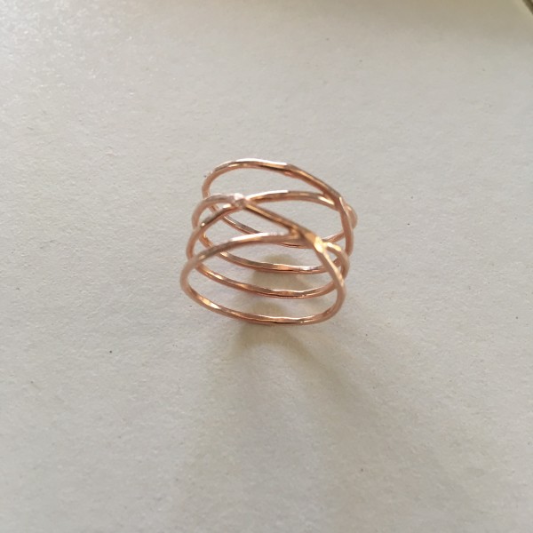 Hony_bague lien vermeil rose3