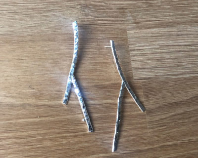 Boucles branchage en argent